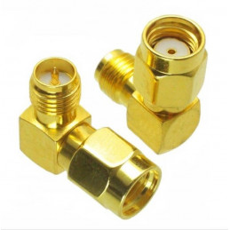 Przejściówka 90 Stopni SMA Male na RP-SMA Female