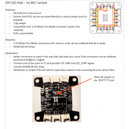 PCB / ESC - płytka dystrybucyjna CC3D, 250 LED