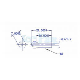 Dysza 0.3 mm V6 / V5 J-Head 1.75 mm M6 Druk 3D