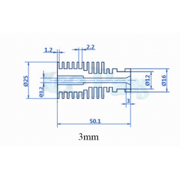 Radiator Głowicy E3D V5 Bezpośredni 3.00 mm RepRap Druk 3D
