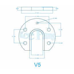 Mocowanie Bloku Grzejnego V5 HOTEND E3D  3D