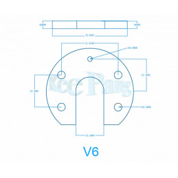 Mocowanie Bloku Grzejnego V5 HOTEND E3D  3D