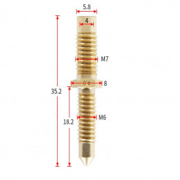 Dysza 0.4 mm V6 / V5 J-Head 1.75 mm M6 Druk 3D