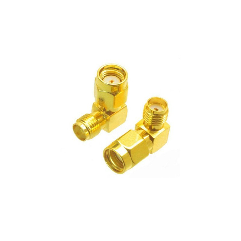 Przejściówka 90 Stopni RP-SMA Male na SMA Female