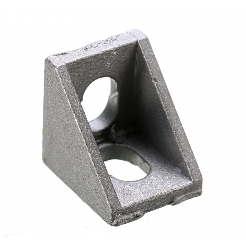Durable Silver Aluminum 2020 Corner Bracket 20x20x17mm Solid Cast For 20mm Extrusion CNC