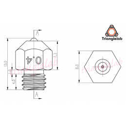 Dysza Rubinowa Ruby Nozzle 0.4 mm MK7 / MK8 1.75 mm Trianglelab Druk 3D