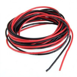 Silikonowy Kabel 14 AWG - 50cm CZARNY + CZERWONY