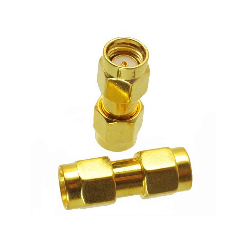 Przejściówka RP-SMA Male na RP-SMA Male