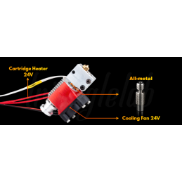ZESTAW Głowica teflon J-head z chłodzeniem RepRap