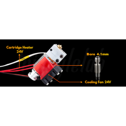HOTEND Trianglelab VOLCANO BORE 4.1 24V V6 1.75 dysza 0.4 Druk 3D